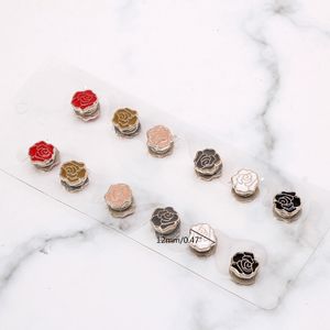 Pins Brooches 12 Pcs Safe Hijab Brooch Strong Metal Plating Magnetic Hijab Flower Clip Luxury Accessory No Hole Pins Magnet Brooches 230615