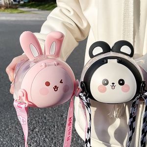 Copos Pratos Utensílios 800ML Kawaii Crianças Garrafa De Água Verão Grande Capacidade Canudo De Plástico Beber Copo Desenhos Animados Crianças Copo De Água Para Aluno Escolar 230615