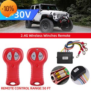 New Universal Recovery Winch Crane Wireless Winch Dual Remote Control Remote Relay Switch Controller 50M Kit for Car Jeep SUV