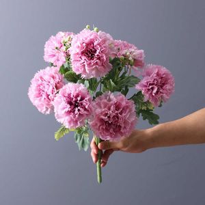 Dried Flowers Simulation Carnations Artificial Home Living Room Table Decoration Mother's Day Bouquet Fake Plants High Quality