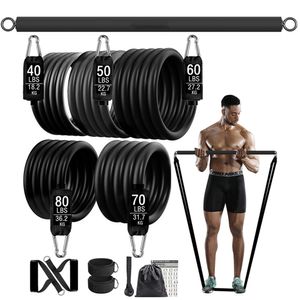 Resistance Bands Workout Yoga Elastic Band Upgrade Training Bar Set Pilates Exercise Fitness Equipment for Home Gym Bodybuilding 230616