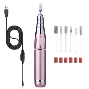 Set per manicure per unghie Trapano per unghie elettrico portatile per unghie in acrilico 35000 RPM Lima per unghie Manicure Pedicure Lucidatura Attrezzatura per nail art Strumento per salone di bellezza 230615