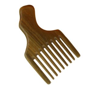 Vintage Wood Hair Comb 10pc/lot Green Sandalwood wide toothed afro pick hair care styling grooming detangling curly hair free