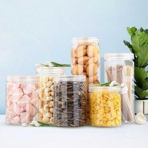 New Kitchen Storage Tank Food Container Cookie Jar Sealing Food Sealed Glass Tank Kitchen Miscellaneous Grain Transparent Organizer