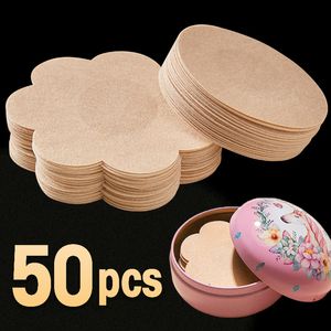 Breast Pad 50Pcs Cloth Nipple Cover Teat Hide Women Nipple Pasties Piece Breast Petals Invisible Bra Padding Chest Sticker Patch Covers 230615