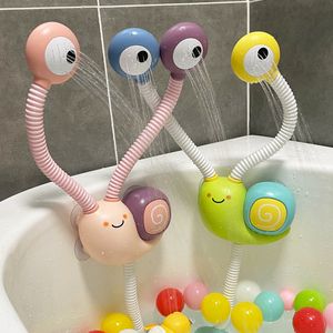 Bath Toys Bathroom game snail spray faucet shower electric water spray toy baby bathroom children's toys 230615