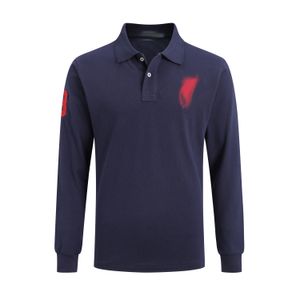 mens polos shirts big horse autumn long sleeve casual fashion long polo shirts