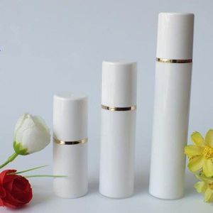 100PCS/lot 15ml 30ml 50ml PP airless bottle white clear color airless pump for lotion BB cream vacuum bottle White Gold Ebfvd