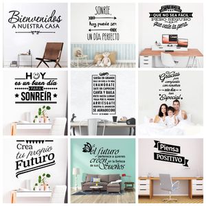 20 Style Spanish sentences Stickers Vinyl Wall Decals For Living Room Decor Home Decor Office Room Decorations pegatinas de pare