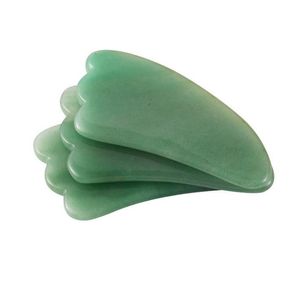 2021 5pieces/lot Natural Green Aventurine China Traditional Health Care Gua Sha SPA Message Tool Acupuncture