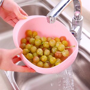 New Food Grade Plastic Rice Beans Peas Washing Filter Strainer Basket Sieve Drainer Cleaning Gadget Kitchen Accessories wholesale