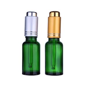 Frasco conta-gotas de vidro verde 30ml Frasco de loção de bomba de 1 OZ Óleo essencial Perfume Frasco de spray de vidro Cor verde novo Euvjd