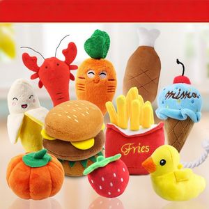 Dog Plush Toys for Large Dog Food Toys Plush Puppy Training Dog Akcesoria Pomerian Chicken Lobster Fish Fish Party Party Toys