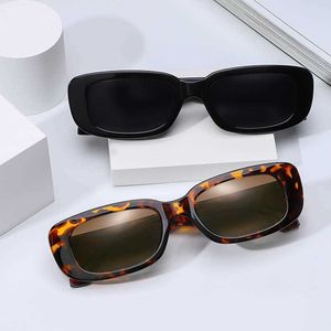 4-częściowy zestaw okularów przeciwsłonecznych w stylu retro Mały kwadratowy prostokąt 90s Modna estetyka Y2K damska 9o94