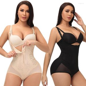 Women's Shapers Fajas Full Body Shaper Latex Women Waist Trainer Clip And Zip Slimming Bodysuit With BuLifter Tummy Trimmer Compression