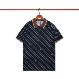 2023men's Polo Shirt Chest Letter Men's Designer Tシャツ半袖シャツ特大のルーズカジュアルTシャツコットントップメンズレディースM-XXXL