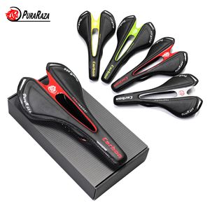 Selle per bici Marca famosa Sella per mountain bike da strada in fibra di carbonio piena / Sella in fibra di carbonio / Maniglia per borsa da sella / forcella / Leader / telaio della tazza 95G 230615