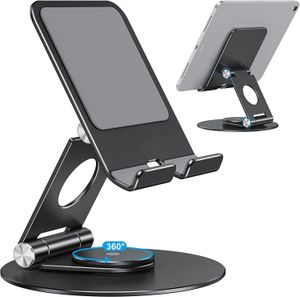 Desktop Tablet Stand Swivel Aluminium Stand för iPad3 4 2 mini mobiltelefonstativ