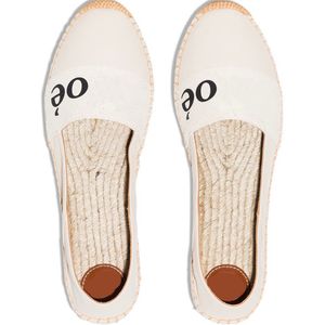 Sapatos de pesca de plataforma femininos clássicos de luxo femininos planos Sapato de barco casual com fundo de palha bordado com logotipo de letras Mocassins preguiçosos femininos Mocassins Muller