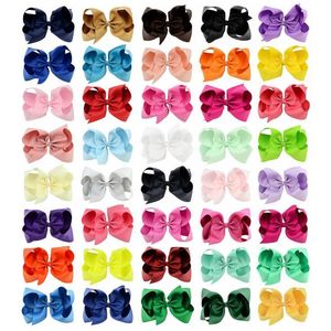 2020 venduto bene europeo e americano 6 pollici fiocco per capelli fermaglio per capelli copricapo colore caramella deformato fiori ragazze grande bowknot barrette