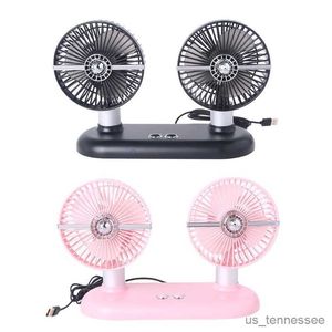Electric Fans Portable Vehicle for Head Electric Car Home Camping USB Powered Air Circulating Speed Strong Wind R230616