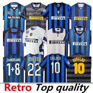 finali 2009 MILITO SNEIJDER ZANETTI Retro maglia da calcio Eto'o Football 97 98 99 02 03 Djorkaeff Baggio ADRIANO MILANO 10 11 07 08 09 BATISTUTA Inters Zamorano divise