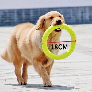 18 cm Pet Flying Discs Eva Dog Training Ring Puller Resistant Bite Floating Toy Puppy Outdoor Interactive Game Spelar produkter