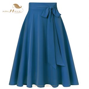 Юбки Sishion Fashion Women Chiffon Skirt SS0025 Весеннее лето Осеннее высокая талия пляжная пляжная jupe femme femme lace up falda mujer 230616