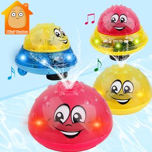 Brinquedos de banho Brinquedo de banheiro Aspersor giratório com chuveiro Brinquedo infantil Festa de banho Brinquedo de luz LED 230615