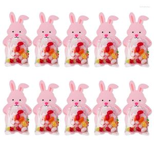 Gift Wrap 10pc Cartoon Bear Candy Bag Animal Greeting Cards Biscuits Snack Baking Packag Plastic Bags Birthday