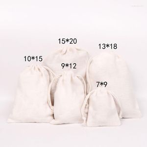 Shopping Bags Blank Bag Spot Rice Packaging Drawstring Cotton Pocket Creative Eco-friendly Canvas Custom Printed