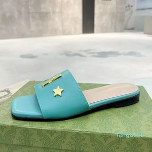 2023-Women's Hot Summer Sandals Designer Fashionabla bekväma tofflor Beach Flower Garden Flat Shoes