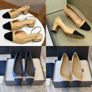 قناة بيج بيج جلدية نايلون نسائية نسائية متداخلة Calfskin pump مضخة إصبع القدم slingbacks شرائح الحفلات الحفلات أحذية منتصف الكعب الكعب البغال أحذية رسمية