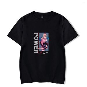 Heren T-shirts Chainsaw Man Denji Pochita Power Print Lente Zomer Vakantie Straat Mannen/Vrouwen Casual Kawaii GHIP HOP Stijl Streetwear T-shirt