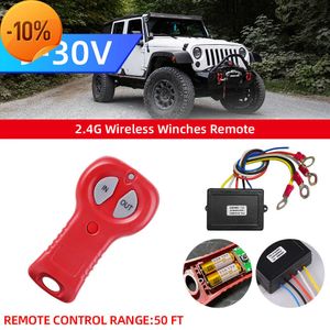 Nova melhor promoção 12V-24V 50 pés sem fio guincho conjunto de controle remoto kit com chaveiro para caminhão ATV SUV guincho automático (6.5)