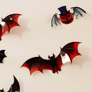 New Three-dimensional Bat Pumpkin 12 Decorative Stickers Halloween Decoration PVC Wall Stickers Entrance Decoration Stickers