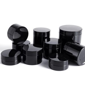 Black PET Plastic Cosmetic Jars Bottles with Lids & Inner Cover Refillable BPA Free Leak-Proof 50ml 60ml 80ml 100ml 150ml 200ml 250ml 5 Udir