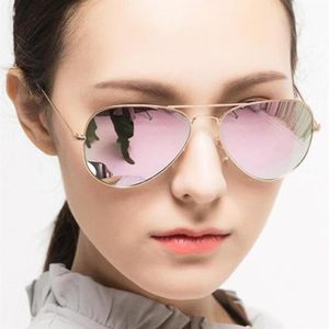 Moda kadın erkekler Pilot Sunglass 58mm Gözlük Vintage Tasarım Ayna Güneş Gözlüğü Yüksek Kişilik Klasik UV400 Shades 3i90 Kutularla 843189J
