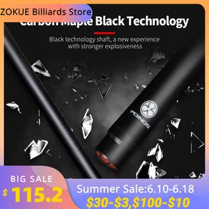 Billiard Accessories Poinos Pool Cue Carbon Fiber Stick Maple Shaft Black Technology 10.8 11.8 13mm Rainbow Tip Bullet Joint Billiards Kit 230616