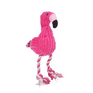 Brinquedos para mastigar, limpar os dentes, produtos de treinamento para animais de estimação, corda de algodão resistente a mordidas, desenho animado, brinquedo para cães em forma de flamingo