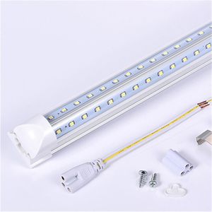 T8 LED Tubes V على شكل 6 قدم 180 سم 56W AC85-265V متكامل PF0.95 SMD2835 100LM/W 5000K 5500K مصابيح الفلورسنت 6 أقدام إكسسوارات الشريط الخطي الخامس