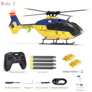 ElectricRC Aircraft YXZNRC F06 EC135 24G 6CH Direktantrieb Dual Brushless One Key 3D Roll Flybarless 1 36 Scale RC Helicopter RTF 230616