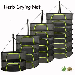 Other Home Storage Organization Herb Drying Net 8 Layers Foldable Hanging Basket Herbs Rack Zipper Closure Dry Mesh for Buds Beans Plant Flower Vegetable 230615