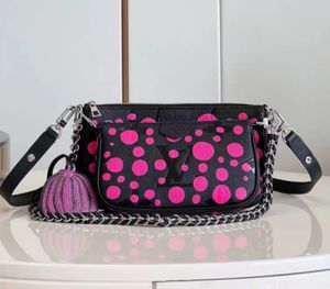 5A Kalite Çanta Çantalar Omuz Çantaları Kadın En Sevilen Mini Pochette 3PS Aksesuarlar Çapraz Vücut Çantası Vintag Deri Çok Renkli Kayışlar Duvar