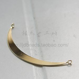 Charms One Piece Solid Brass Hand Soldered Crescent - Charm Moon 67x6mm (3208C)