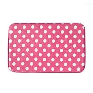 Halılar Polka Dot Coral Velvet Anti-Slip Kapı Paspasları Oturma Odası Yatak Odası Halı Banyo Emici Mat RB004