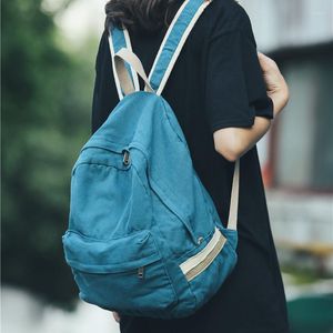 Zaino Borsa in tela di grande capacità Zaino da donna per il tempo libero femminile retrò da uomo semplice e alla moda