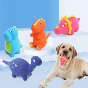 Squeaky Dinosaur Dog Toys Latex Interactive Squeak Funny Sweet Dog Toy Multiple Play för Release överskott Energi och minskar