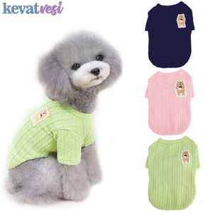 Dog Apparel Spring breathable dog Tshirt cartoon bear vest cute clothing Teddy Pomerania Chihuahua thin sweater 230616