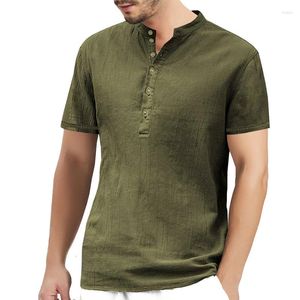 Camisetas masculinas 2023 medieval cosplayt-shirt para homens de linho com decote em v ajuste fino solto causal fantasias de festa estilo boho bussiness camiseta